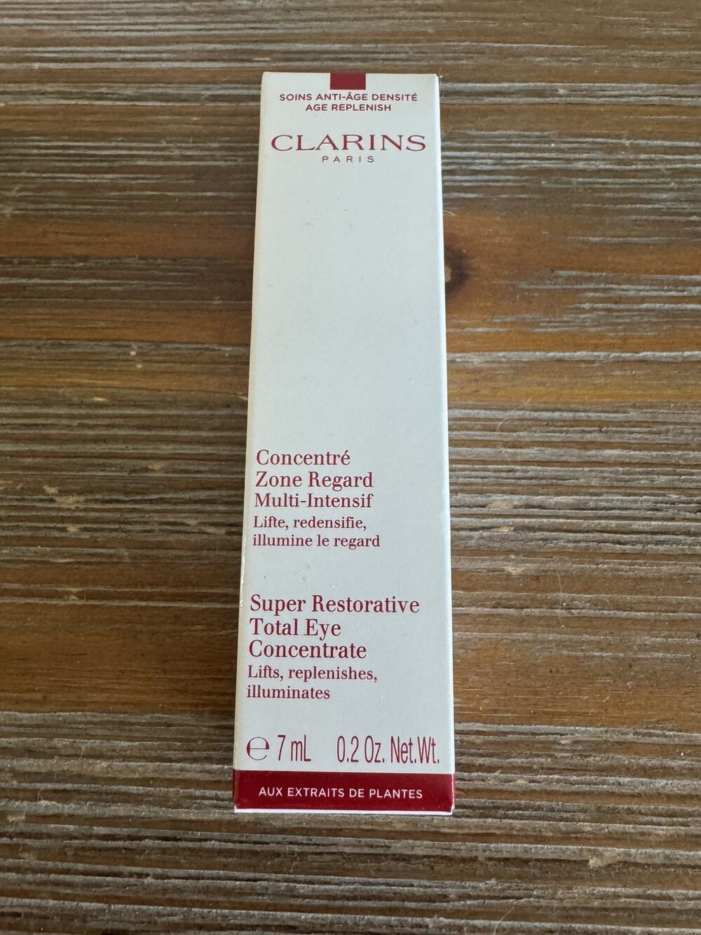 Clarins Super Restorative Total Eye Concentrate .2oz/7ml New